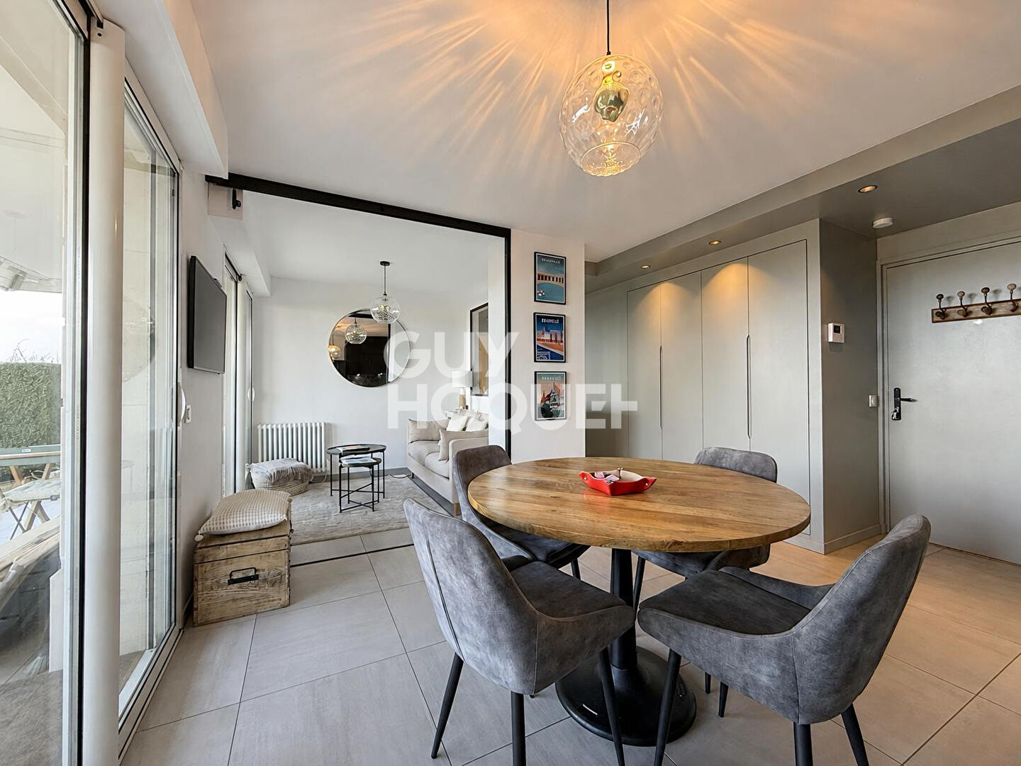 TOURGEVILLE PLAGE - APPARTEMENT 2/3 PIECES EN REZ DE JARDIN FACE MER