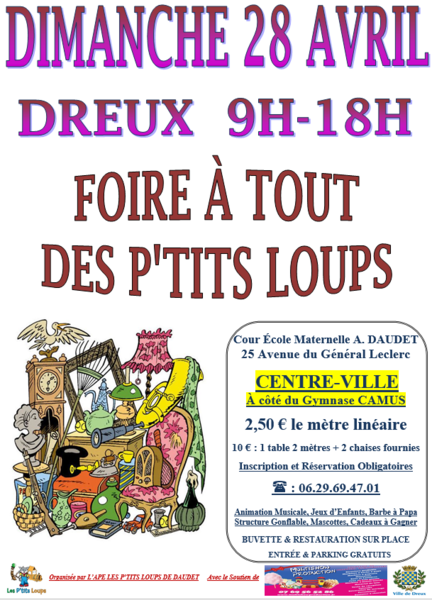 FOIRE À TOUT DES P'TITS LOUPS - CENTRE-VILLE DREUX