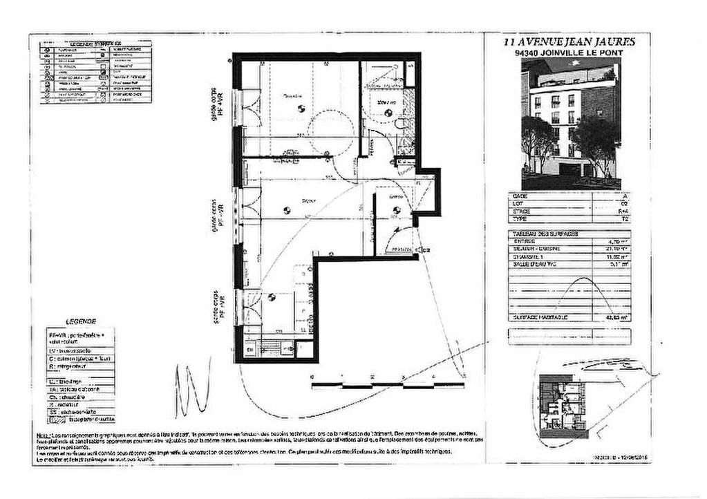 Appartement Joinville 42.83 m2