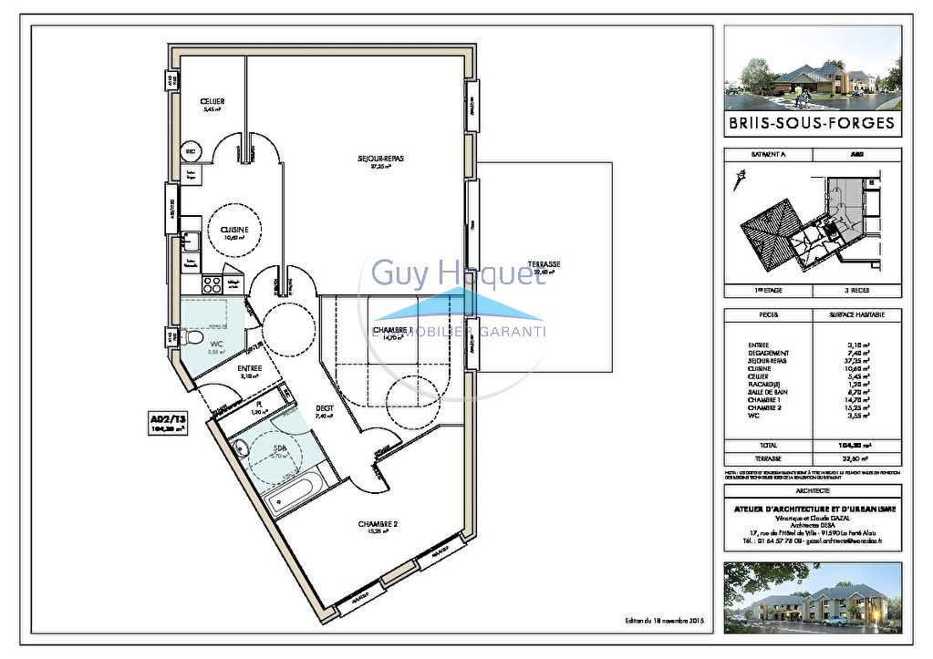 Appartement Briis Sous Forges 3 pièce(s) 104,30 m2