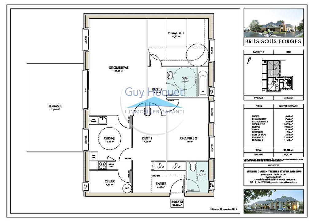 Appartement Briis Sous Forges 3 pièce(s) 91,20 m2