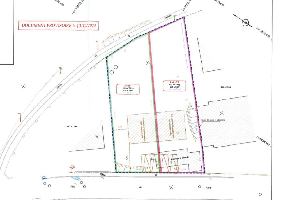 Centre ville de Breuillet terrain constructible de 443m²
