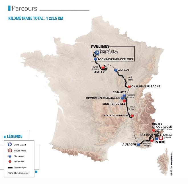 Chalon sur Saône accueillera bien une étape du Paris-Nice en 2017