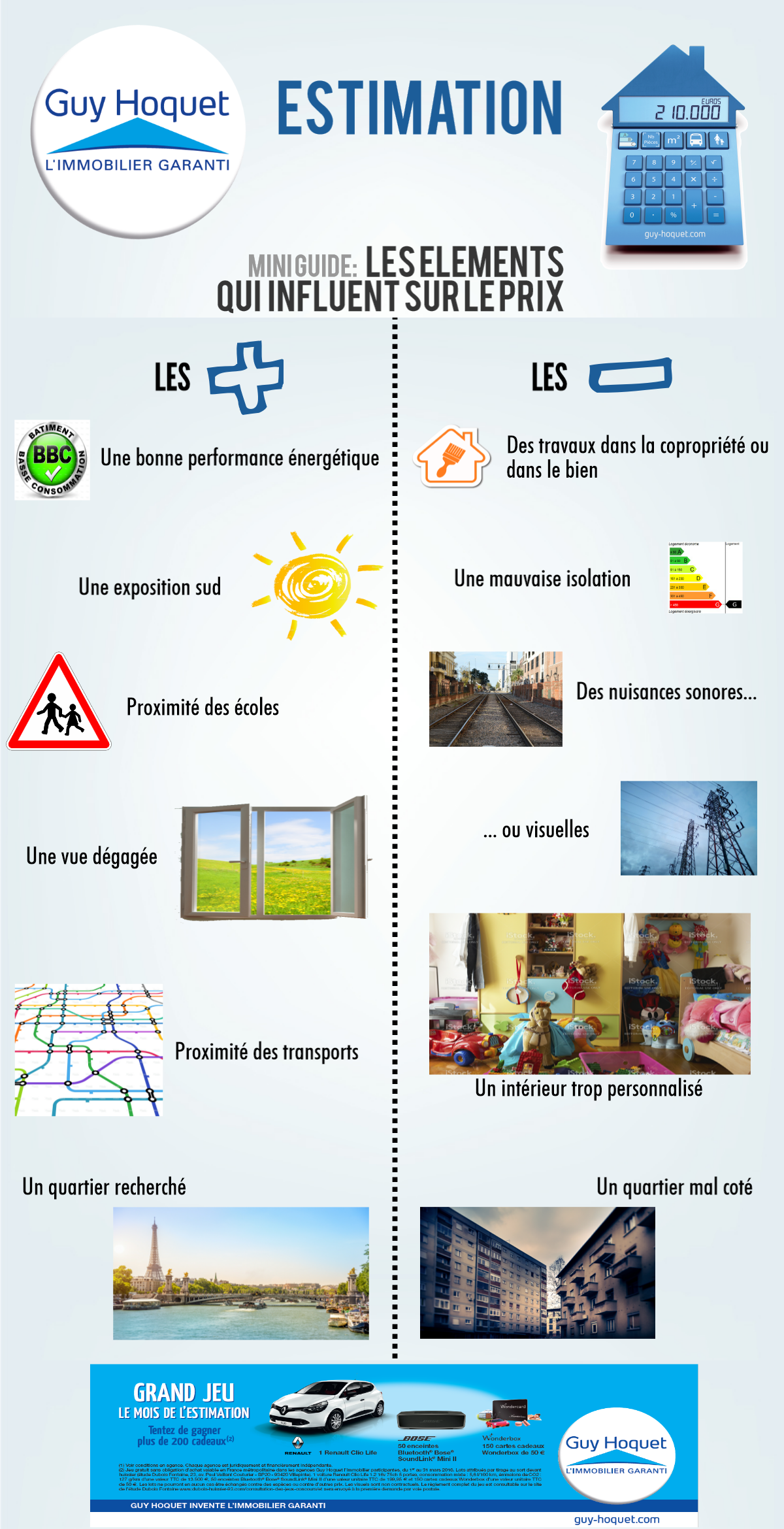 Quels sont les critères pouvant impacter le prix de vente?