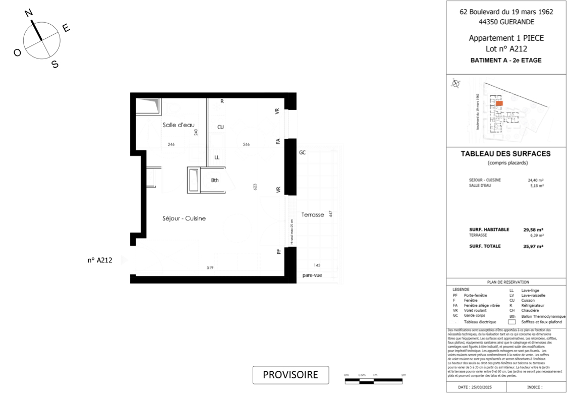 Studio 29.59 m2 neuf