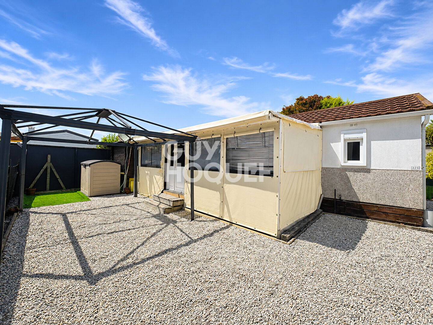 Mobil-home lumineux et spacieux à 5 min du port et de la plage de La Hume