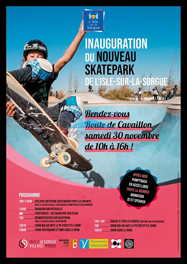 Inauguration du nouveau skate park à l'Isle-sur-la-Sorgue !
