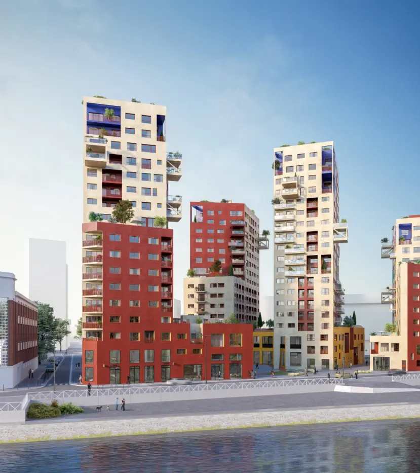 Appartement Ivry Sur Seine 2 pièce(s) 45,63 m2 vue panoramique