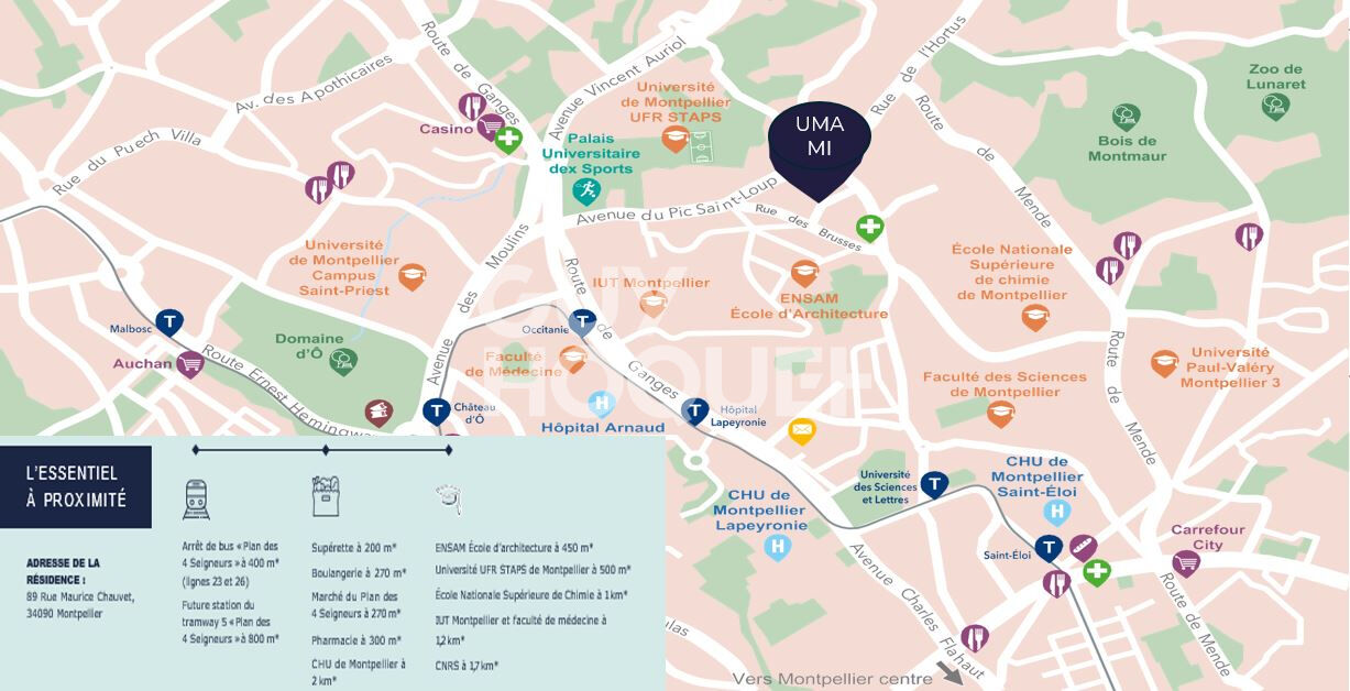 Appartement Montpellier 1 pièce(s) 20.29 m2