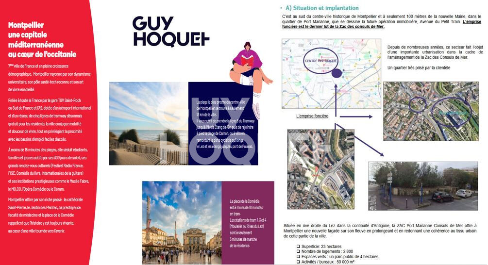 Appartement Montpellier 3 pièce(s) 63 m2, 16 m² de terrasse et parking