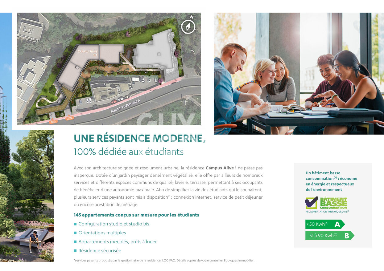 STUDIO MEUBLE RESIDENCE ETUDIANTE MODERNE: ETAT NEUF !