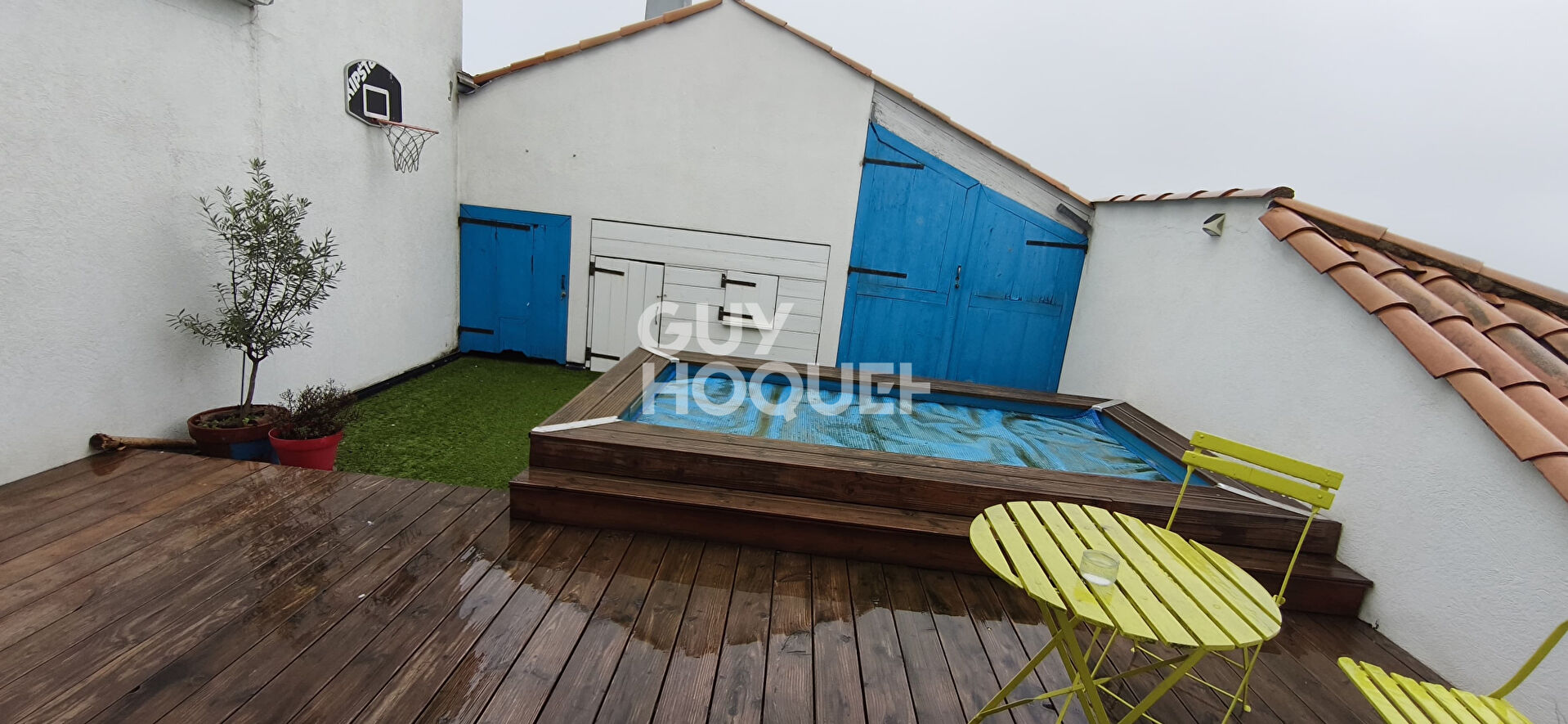 Duplex 4 pièce(s) 117m2 + 2 terrasses + 2 garages + piscine