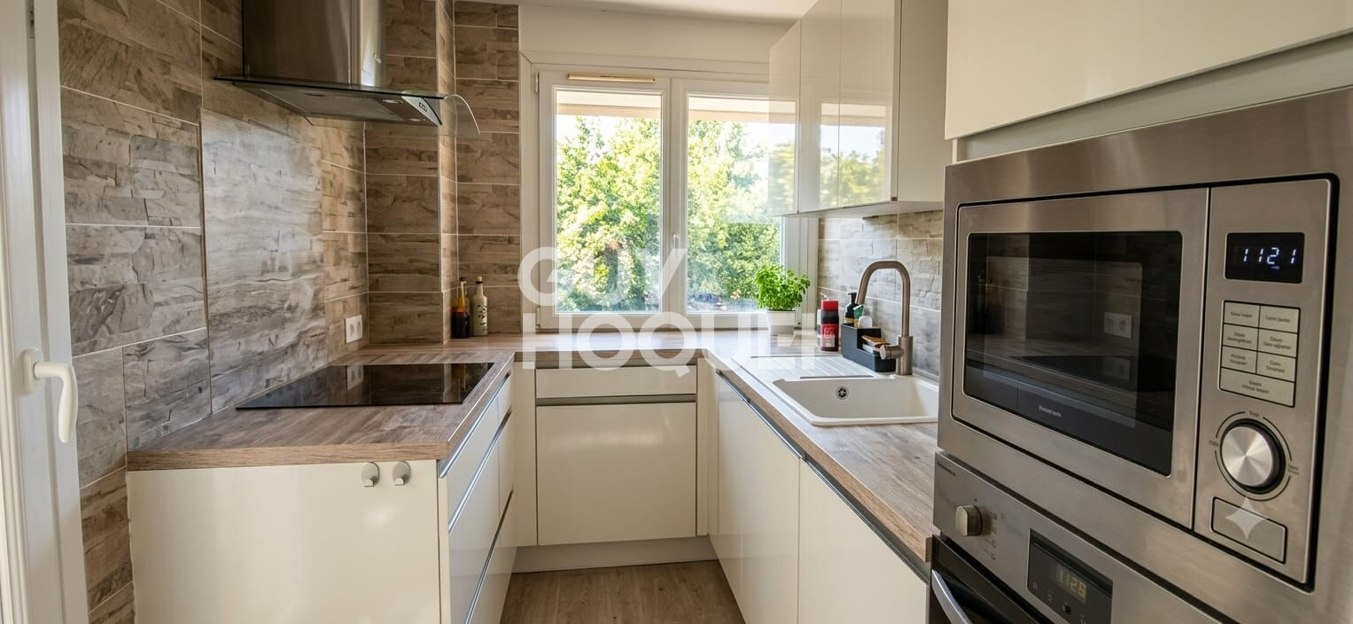 Appartement  4 pièces 87m2+ terrain 410 m² +garage