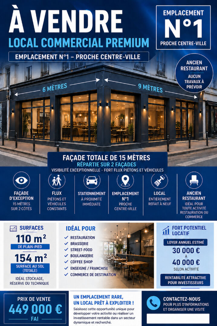 Local commercial Athis Mons 110 m2