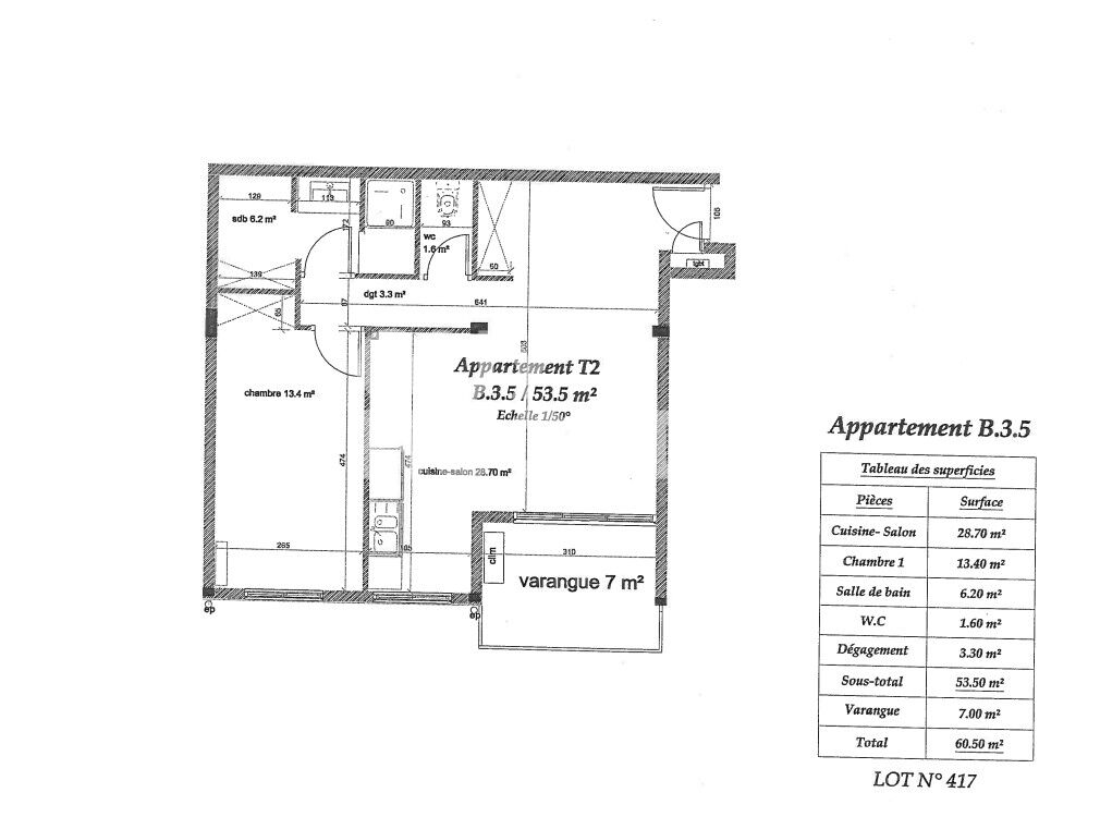 Appartement Cayenne 2 pièce(s) 53.50 m2