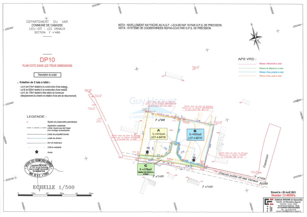terrain constructible 610 m² CABASSE