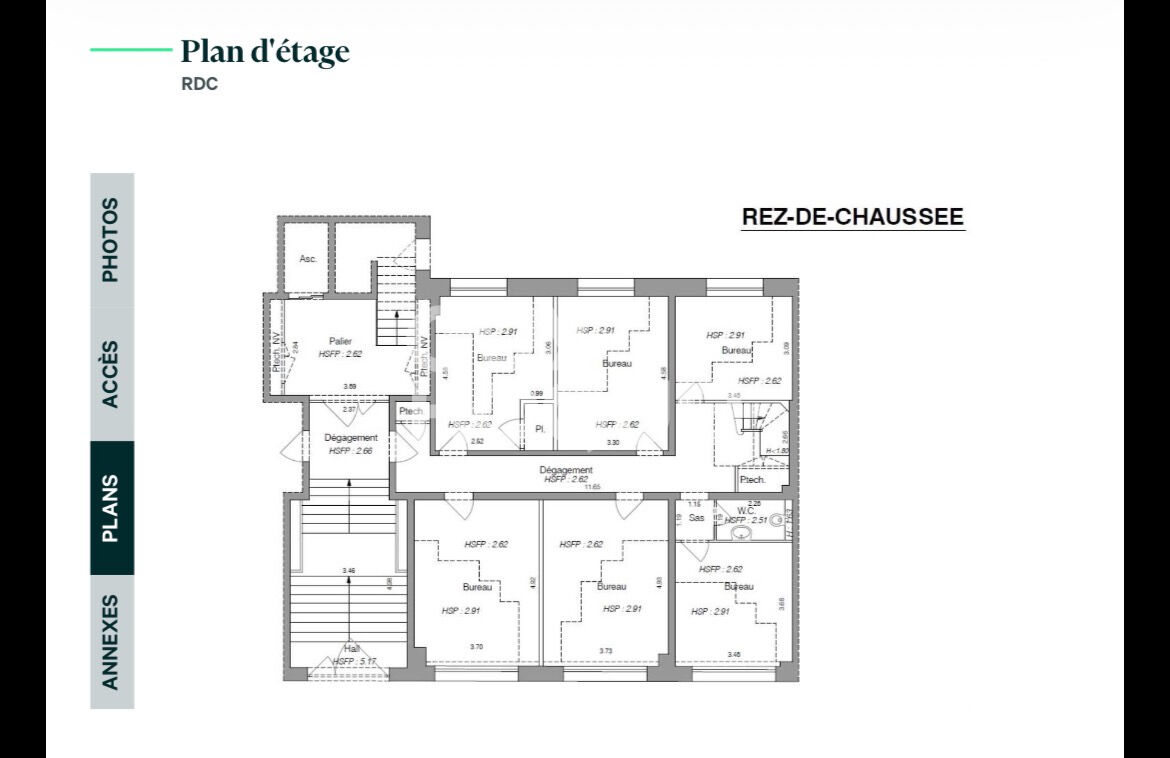 Bureaux Limoges 102 m2