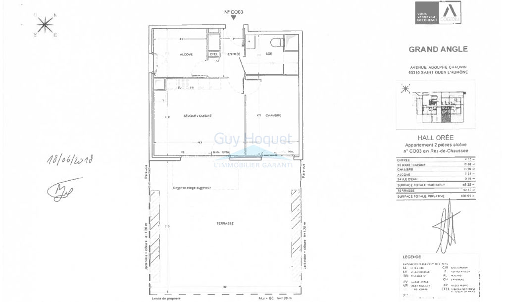 Location d'un appartement neuf 2 pièces à SAINT OUEN L AUMONE