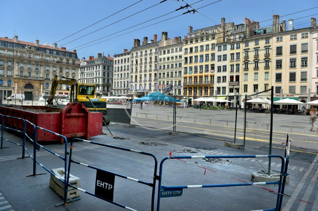 La place des Terreaux est en travaux pour plus d'un an