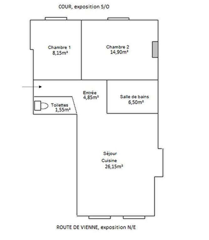 LYON 7 GARIBALDI / BERTHELOT - Appartement 3 pièces 62 m² à louer