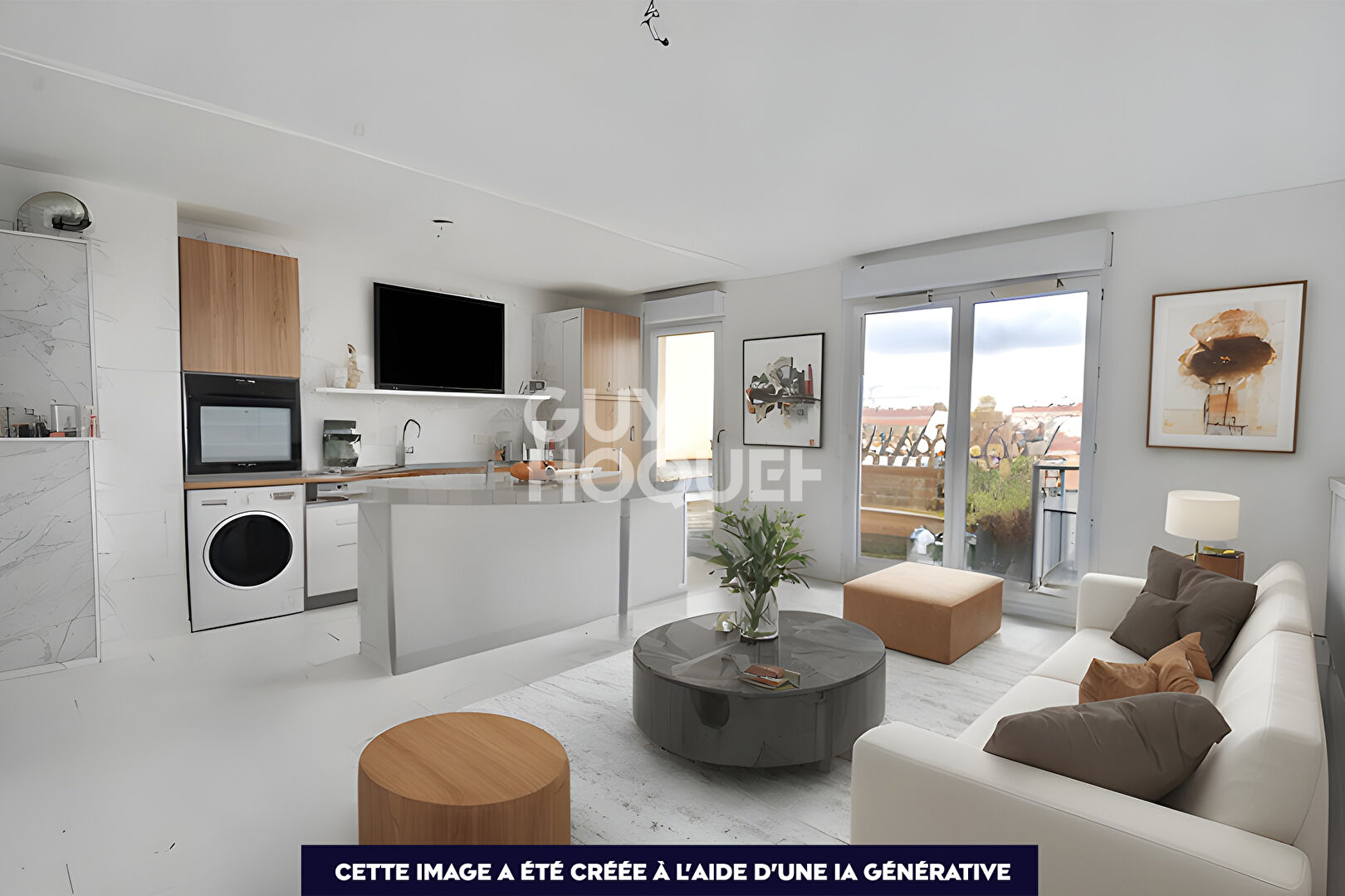 (Visite virtuelle) Appartement  T3 "coup de coeur" de 63.84 m2 avec terrasse plein ciel et garage dans le secteur de Montchat (69003)