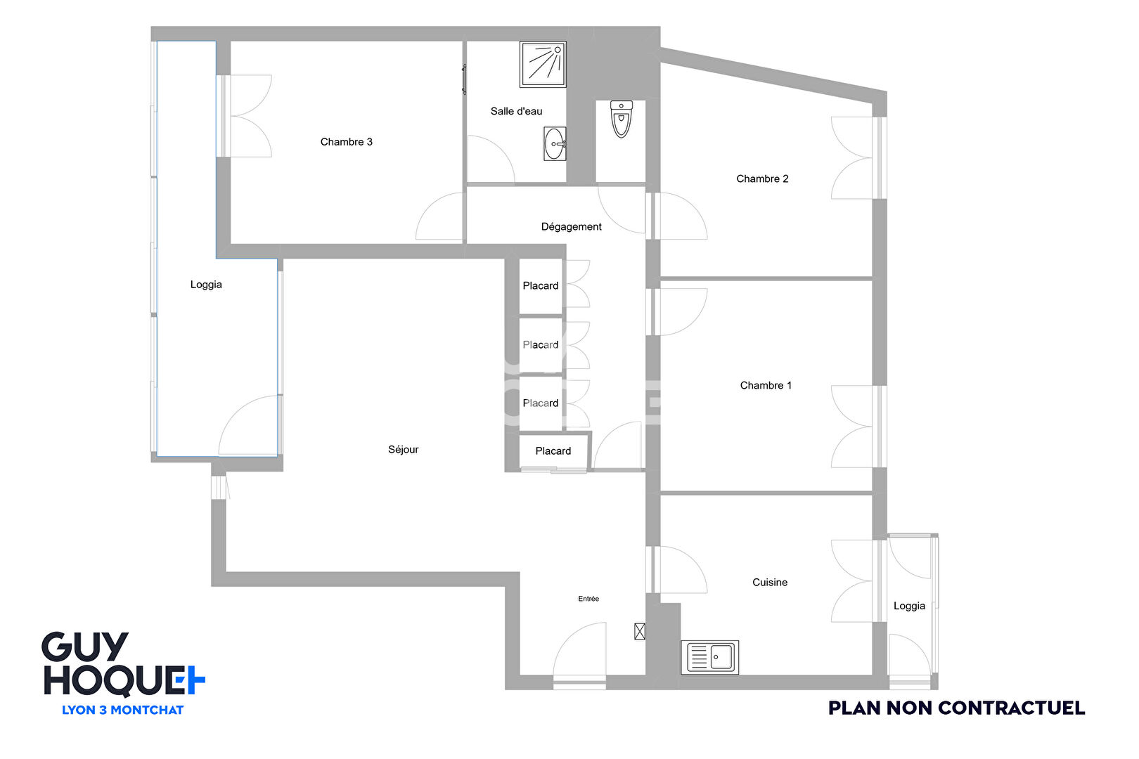 À vendre, T4 lumineux de 96 m², secteur Rouget de l'Isle / Lyon 3ème (69003)