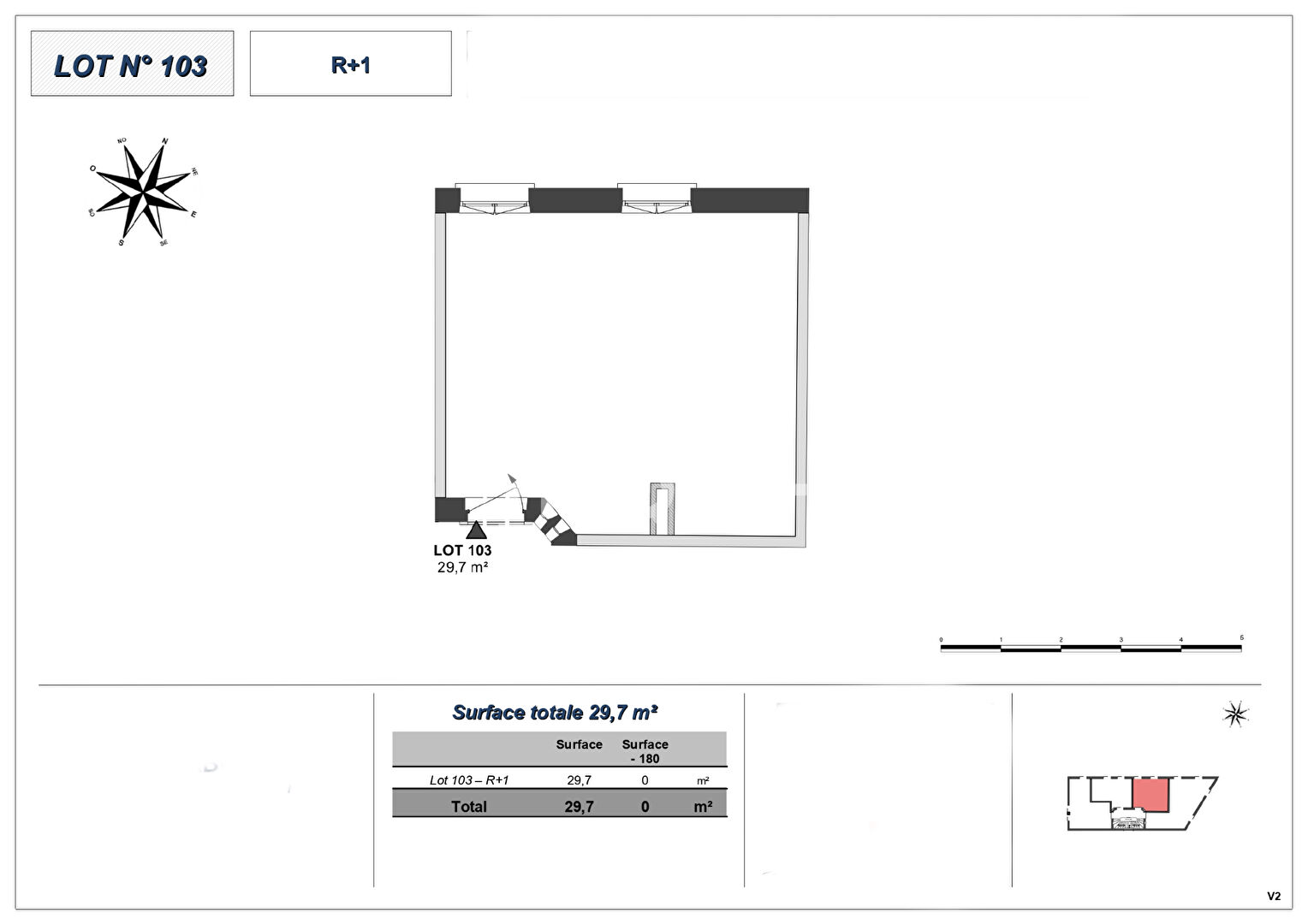 Appartement T2 (Plateau à aménager), Montchat Bazin, Lyon 3ème (69003)