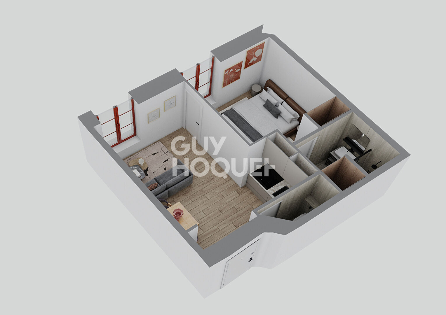 Appartement T2 (Plateau à aménager), Montchat Bazin, Lyon 3ème (69003)