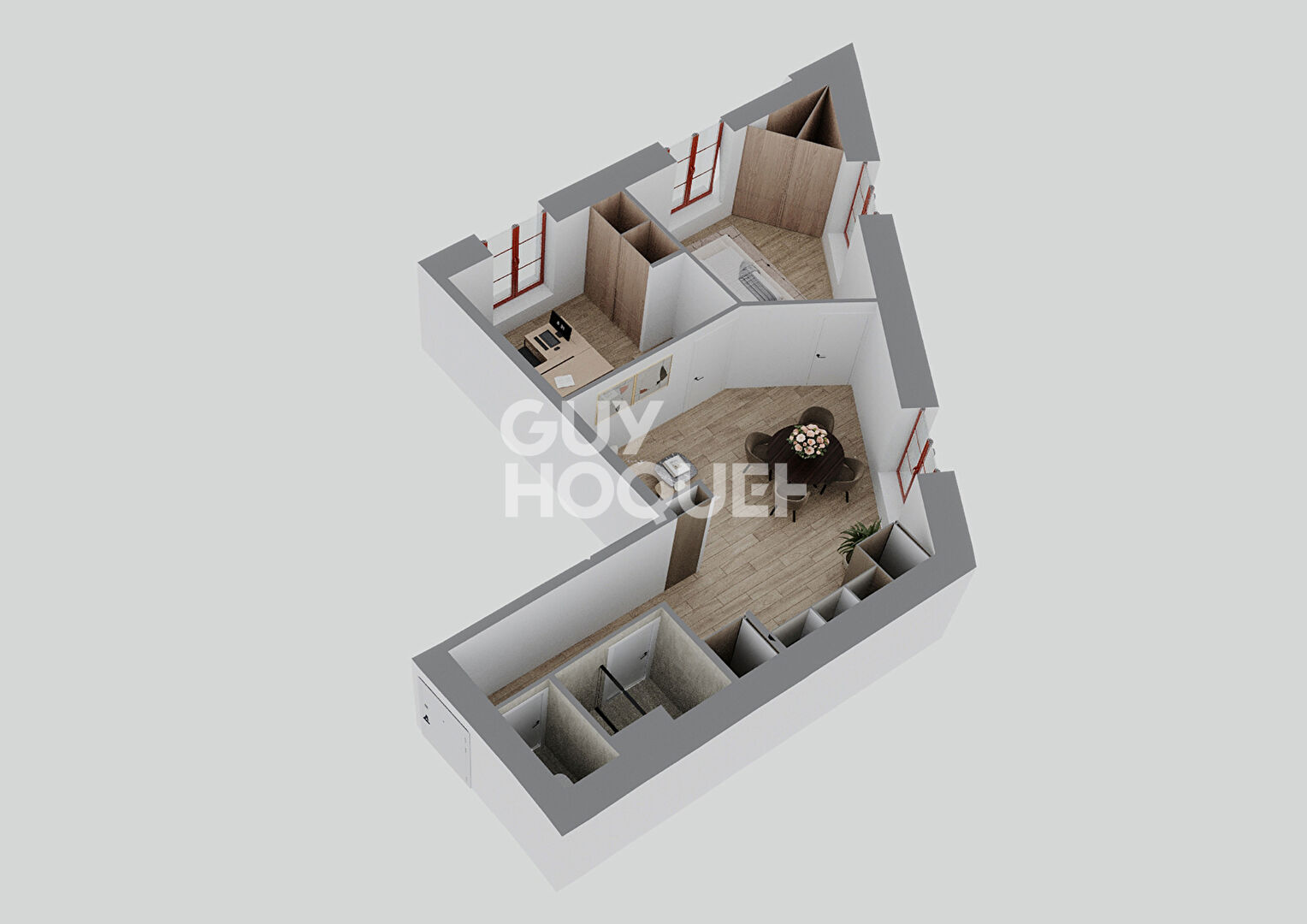 Appartement T2 bis (Plateau à aménager), Montchat Bazin, Lyon 3ème (69003)