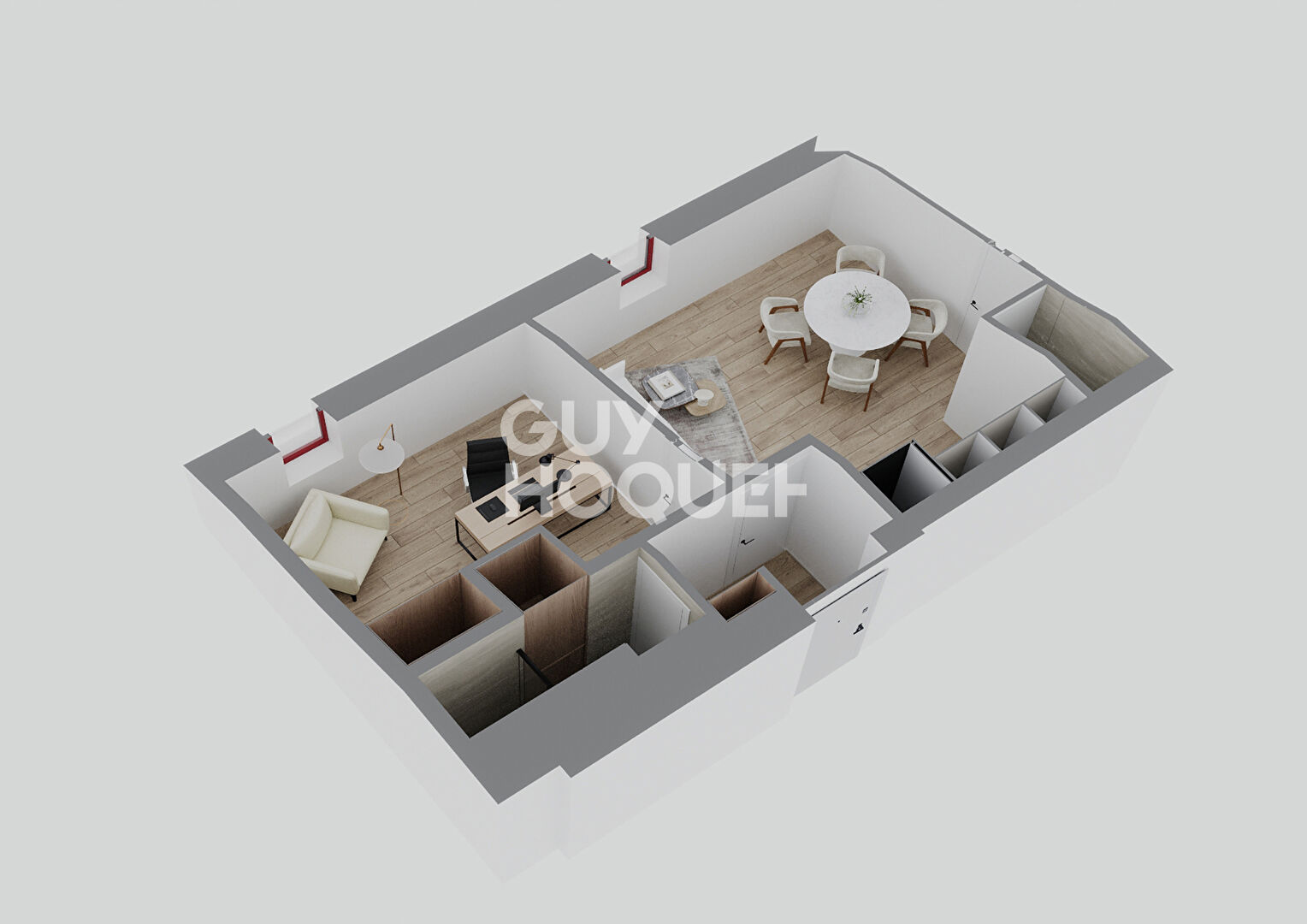 Appartement T2 bis (Plateau à aménager), Montchat Bazin, Lyon 3ème (69003)