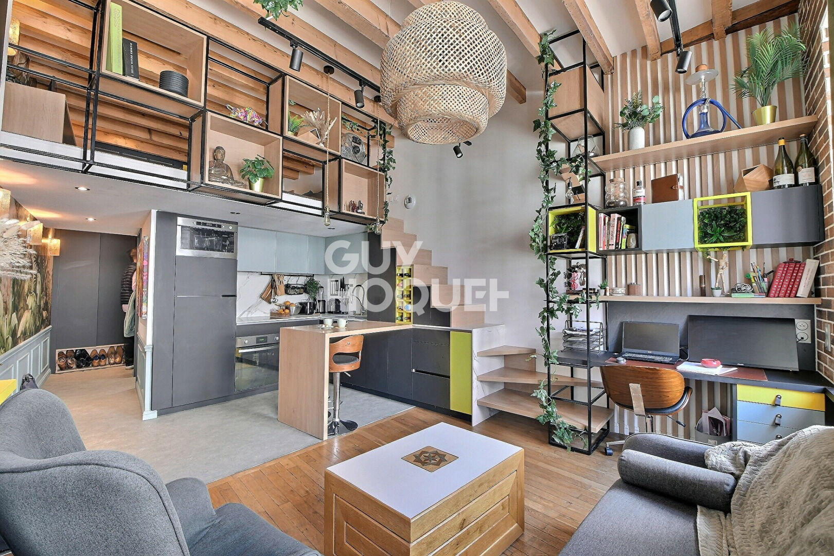 Appartement Lyon 1 pièce 39 m² (25,92 m² carrez) - meublé - Félix Faure, Lyon 3ème (69003)