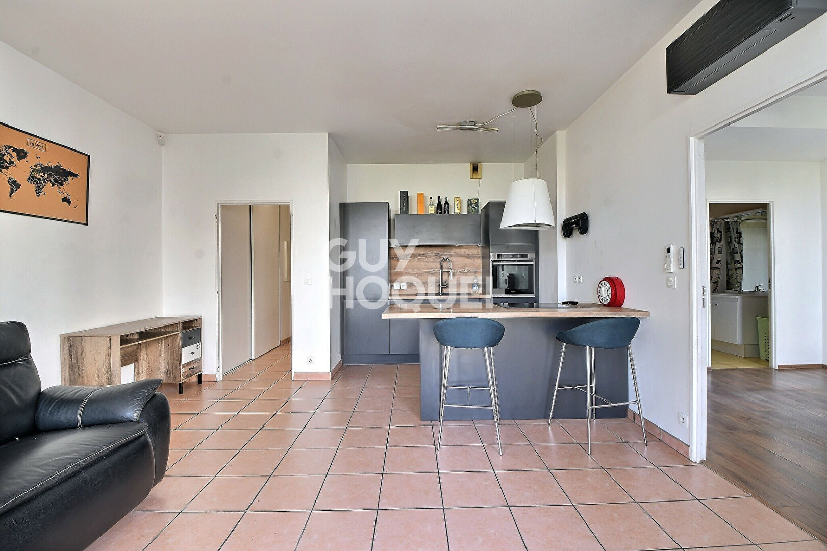 A vendre, appartement de type T2 de 45 m²  avec cave & Garage, Villeurbanne (69100)