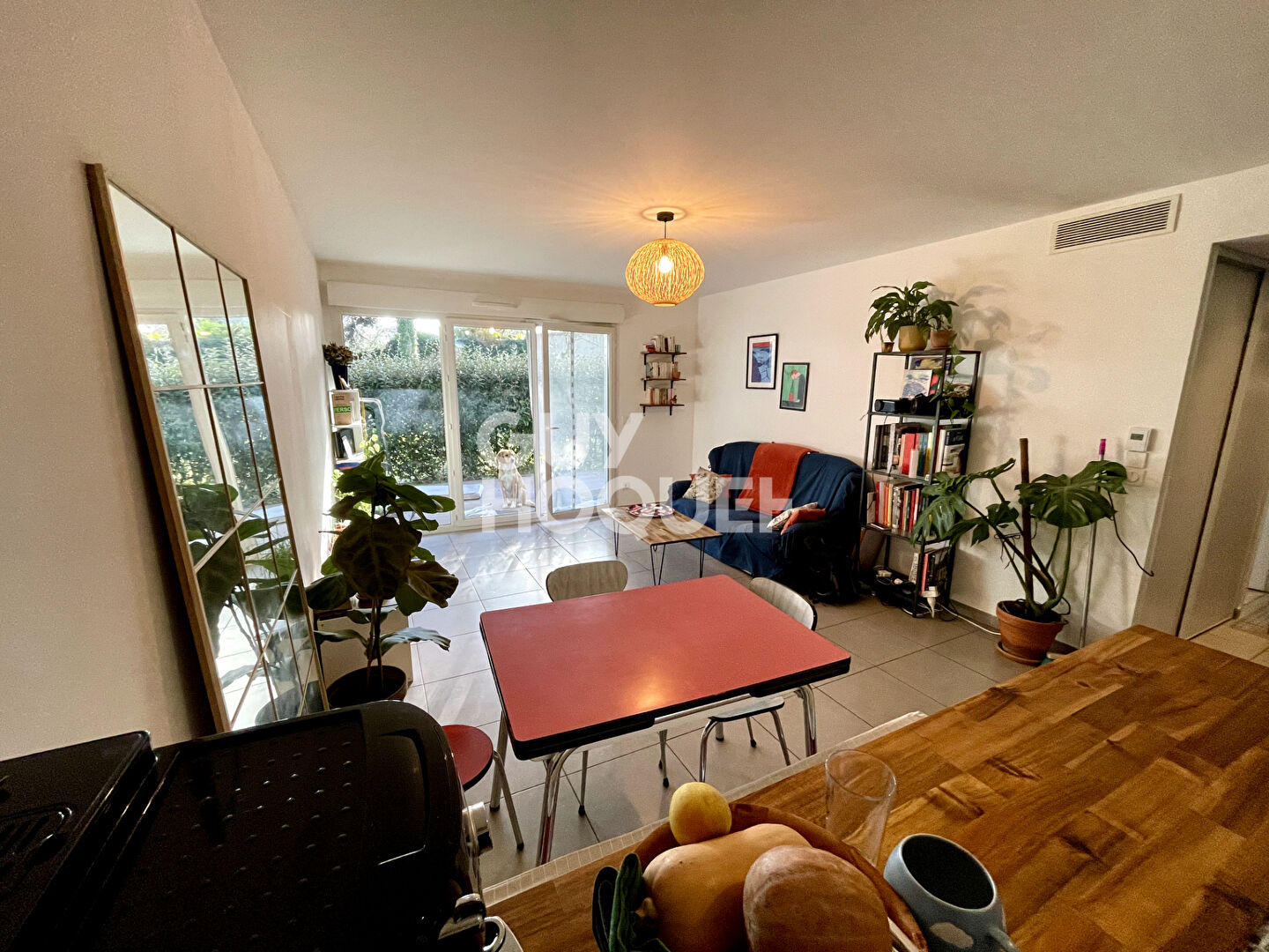 A louer T3 meublé de 61 m² en rez de jardin + terrasse + garage double à la Mulatière