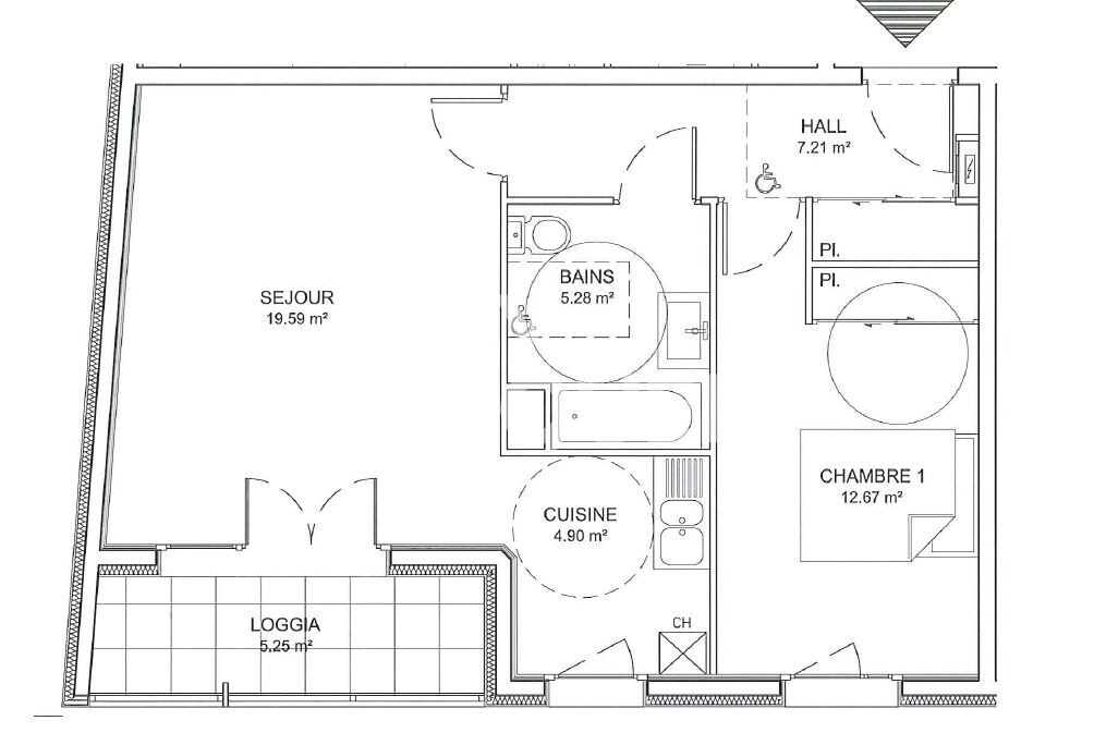 T2 avec terrasse secteur Villeurbanne