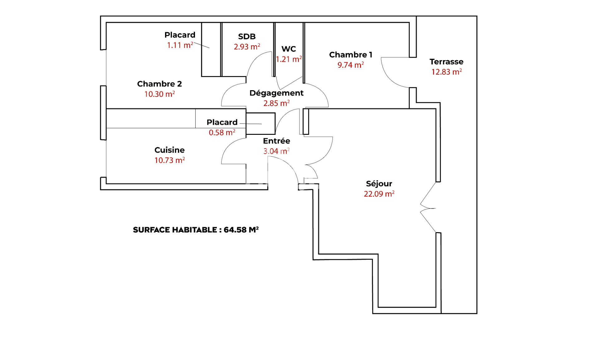 T3 dernier étage avec terrasse secteur Jean Macé