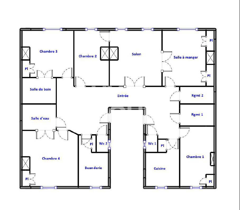 Appartement familial de caractère de 170m² - Volumes d'exception - Saxe Gambetta
