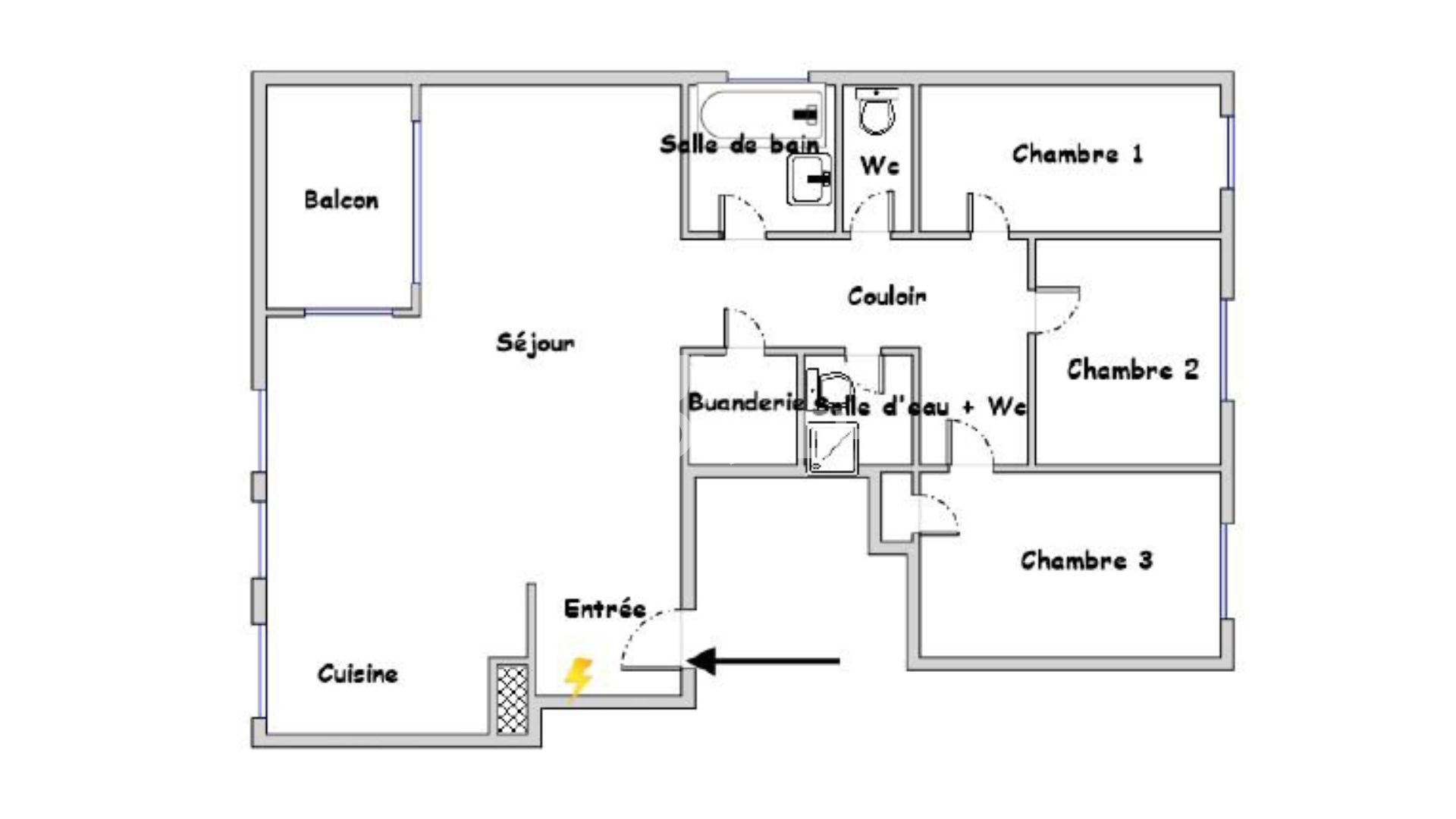 T4 avec garage secteur Garibaldi