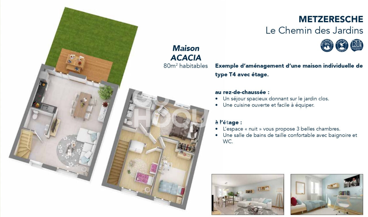 Nouveau programme neuf - Le Chemin des Jardins à METZERESCHE - Axe  Metz - Thionville - Luxembourg