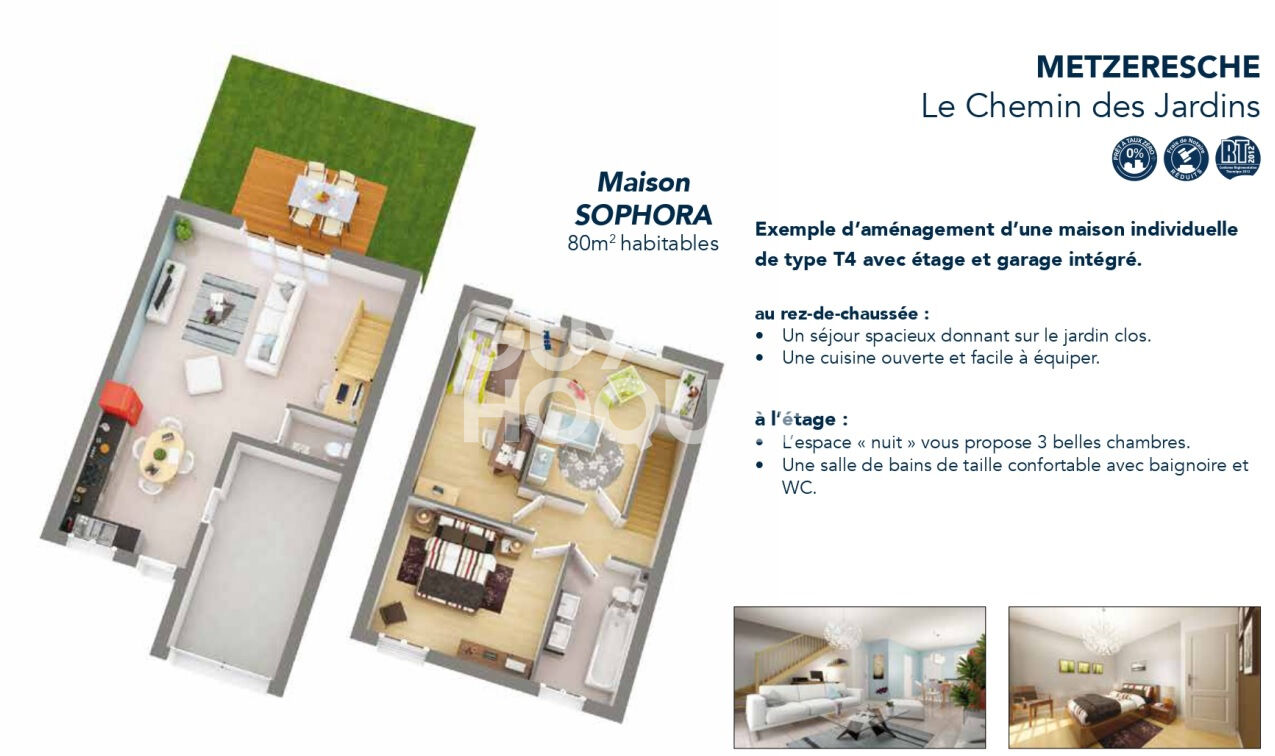 Nouveau programme neuf - Le Chemin des Jardins à METZERESCHE - Axe  Metz - Thionville - Luxembourg