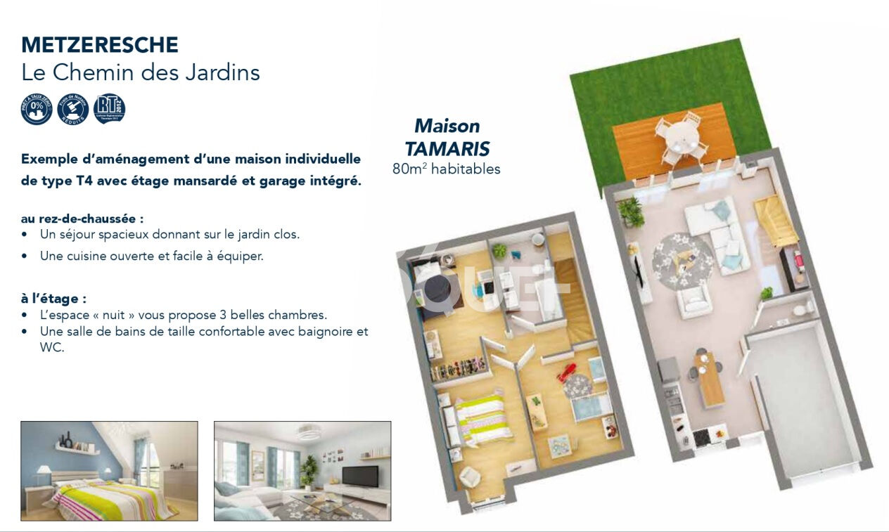 Nouveau programme neuf - Le Chemin des Jardins à METZERESCHE - Axe  Metz - Thionville - Luxembourg