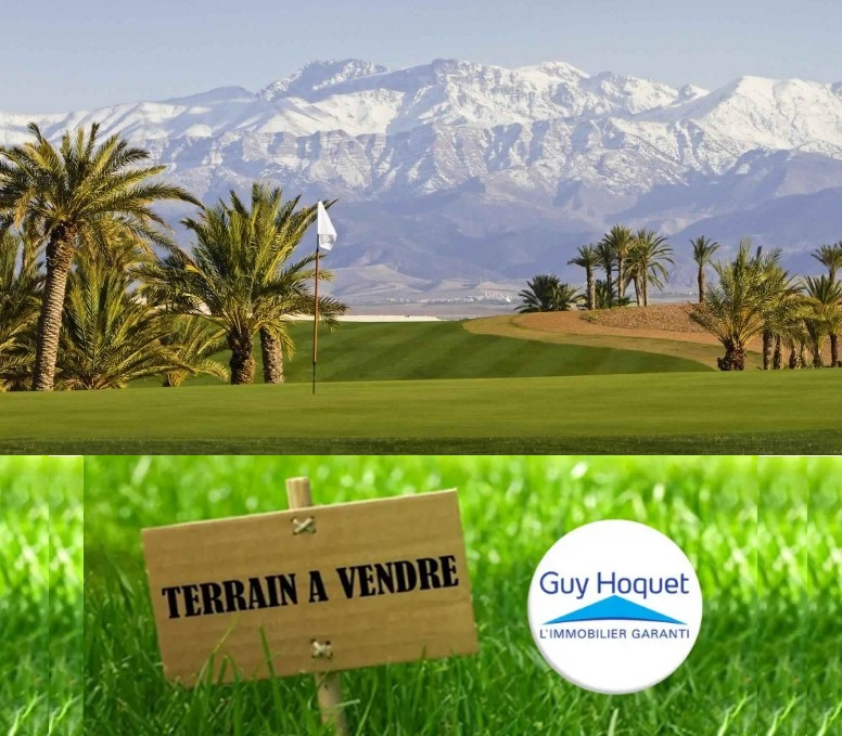 Terrain de  604 m2 en front Golf avec vue sur l'Atlas