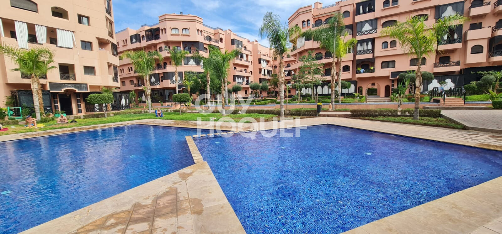 Marrakech : appartement de 3 pièces avec piscine (70 m²) en location