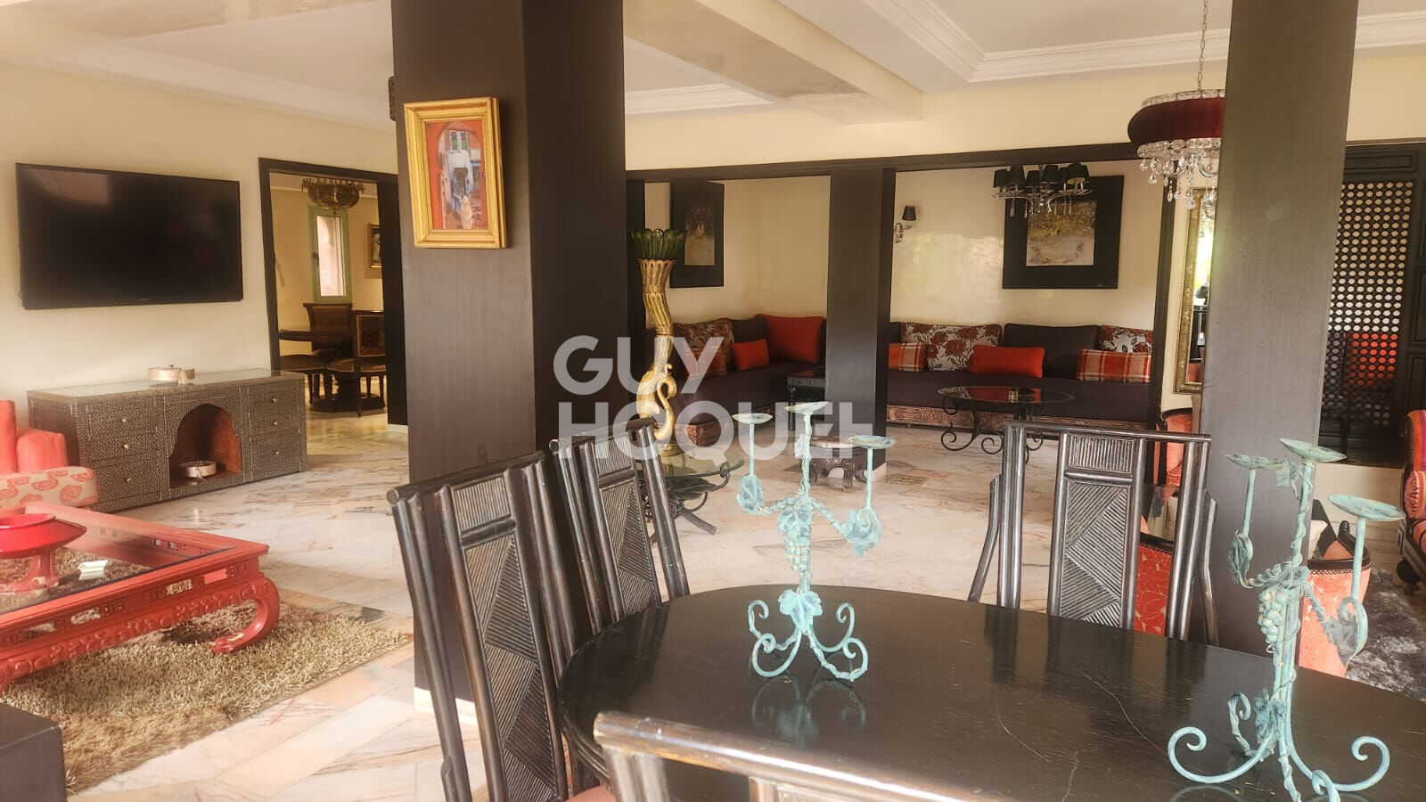 A louer  Duplex meublé 362 m² avec jardin T4 Palmeraie.