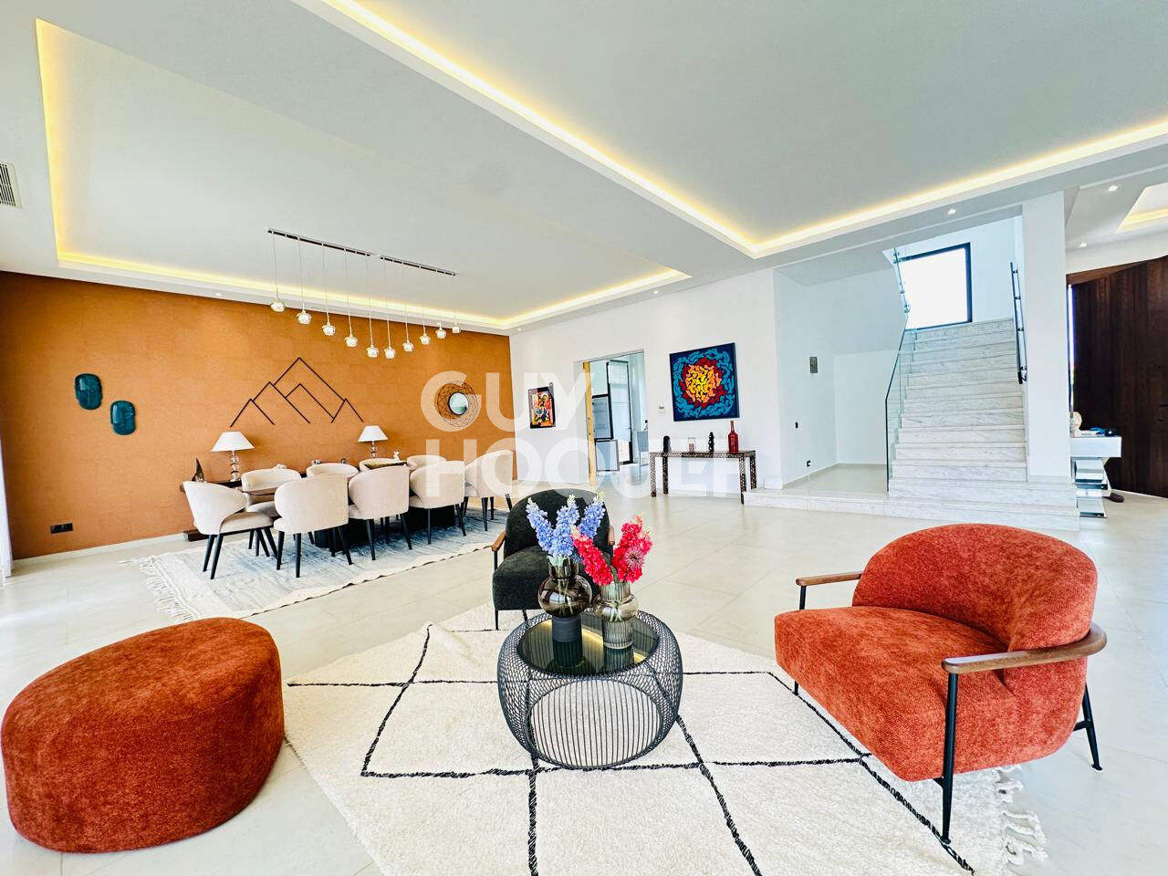 à louer: Villa de charme au Golf Amelkis, 4 chambres , 1200m² et 450m² habitable 