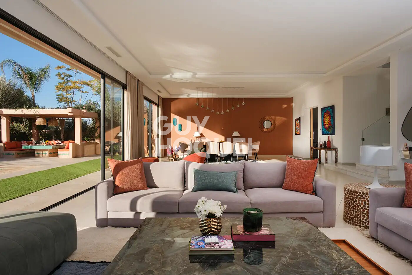 à louer: Villa de charme au Golf Amelkis, 4 chambres , 1200m² et 450m² habitable 