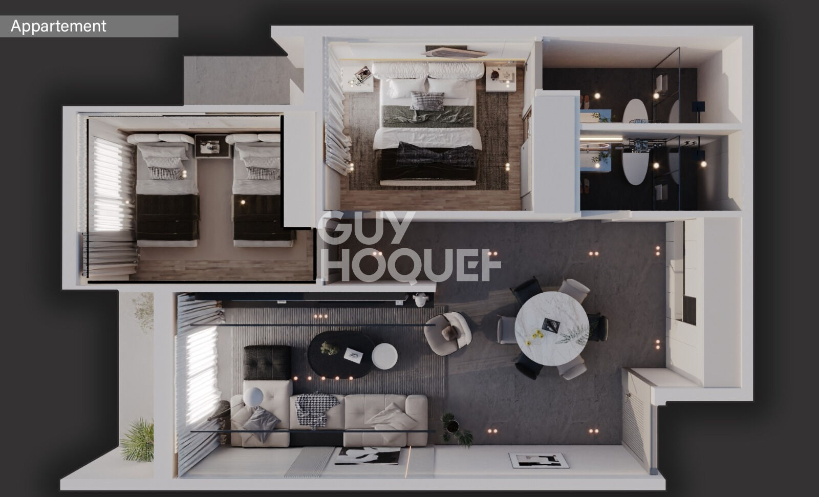 Appartement  Neuf 3 pièces à vendre à Marrakech, secteur Victor Hugo