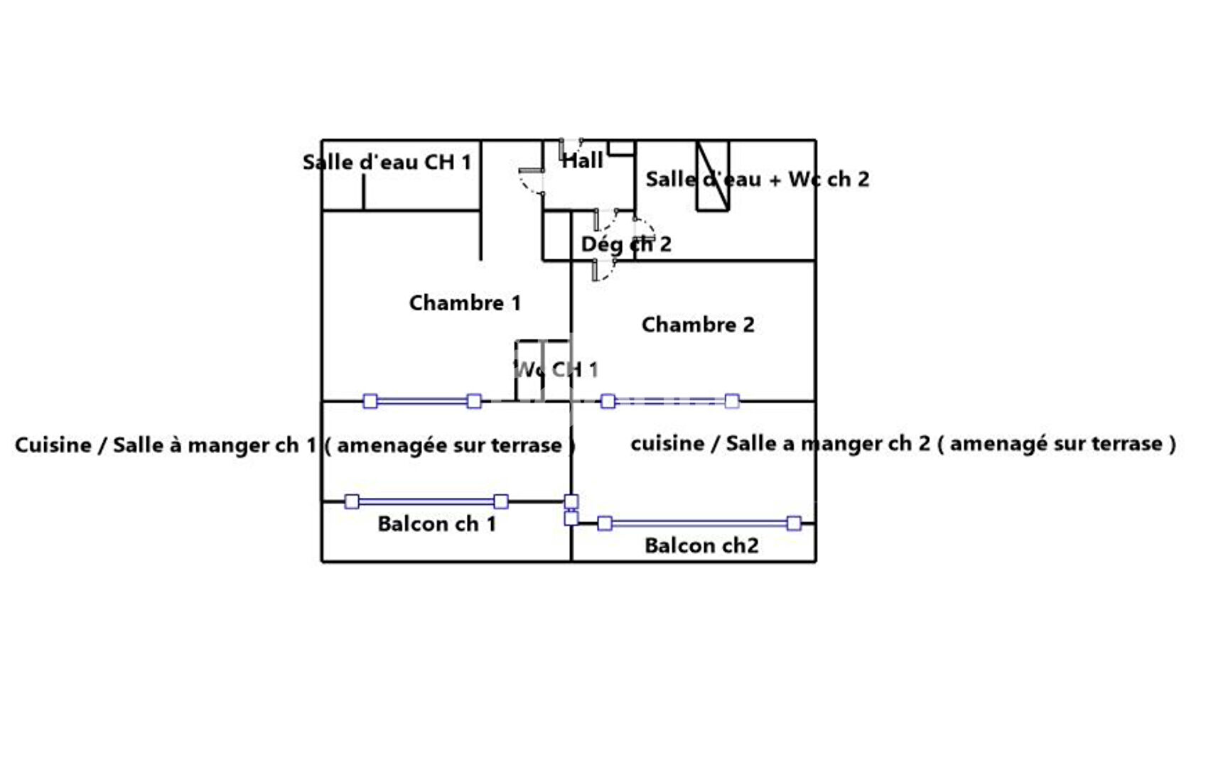 Appartement Marseille 3 pièce(s) 60m2