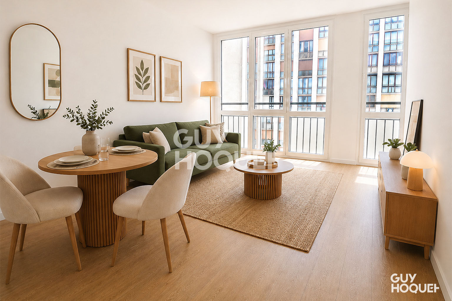 3 PIÈCES 56 m² - TRAVERSANT PLEIN SUD