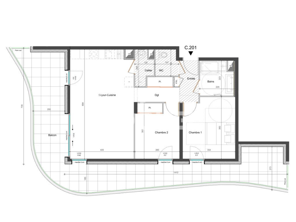 Appartement Gresy Sur Aix 3 pièce(s) 66 m2