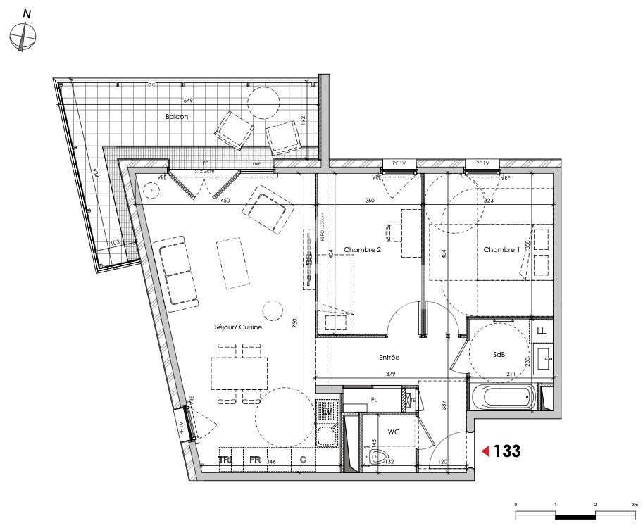 Appartement à Challes Les Eaux 3 pièces 65.94 m2